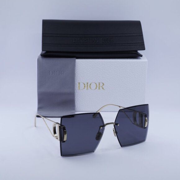 Dior 30MONTAIGNE S7U B0A0 Square Sunglasses - Gold/Grey - Picture 1 of 10